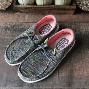 Hey Dude Wendy Sox Shoes in Peacock Pink